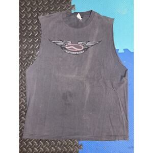 Vintage Vans 90s Y2K shirt cut sleeves XL skate grunge fade